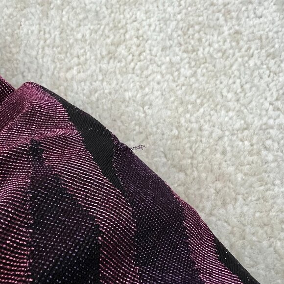 NWT Siena Metallic Stripe Cocktail Long Sleeve Dress 12 - Picture 11 of 14